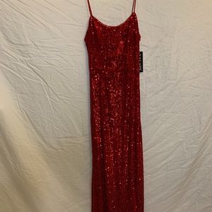 COPY - XSCAPE  Red Sequence  Formal Long Dress New w/ Tag